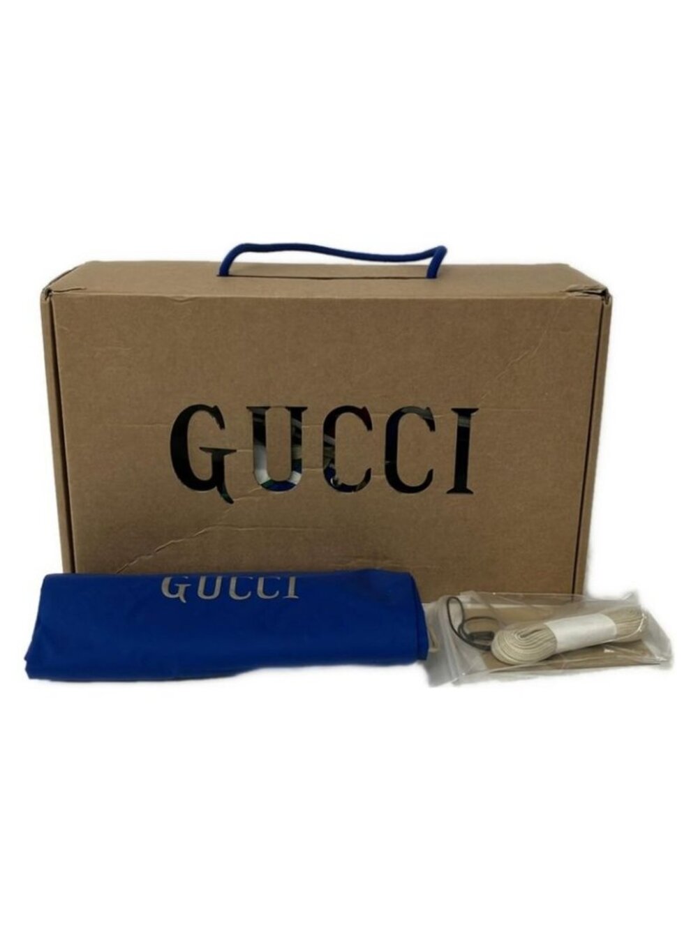Gucci Sneakers 36 Blue Red Multi GG Pattern Sherry - Picture 7 of 8